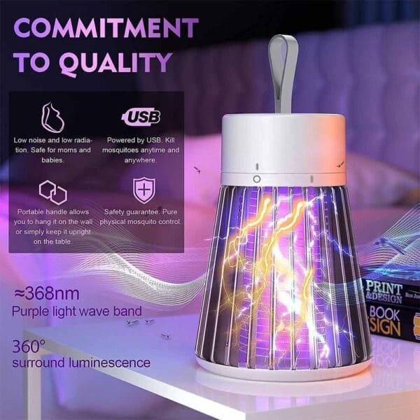 Portable Mosquito Zapper with Silent Operation and Energy-Efficient Design